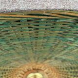 Suspension in green braided rattan