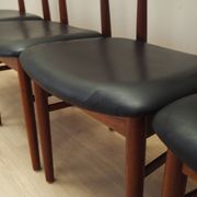 Set of four teak chairs, Danish design, 1960s, manufacture: Bruno Hansen, d