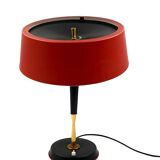 Oscar Torlasco, Mid-Century red table lamp, Lumi, Italy 1954