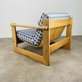 Armchair pine 70s chalet style