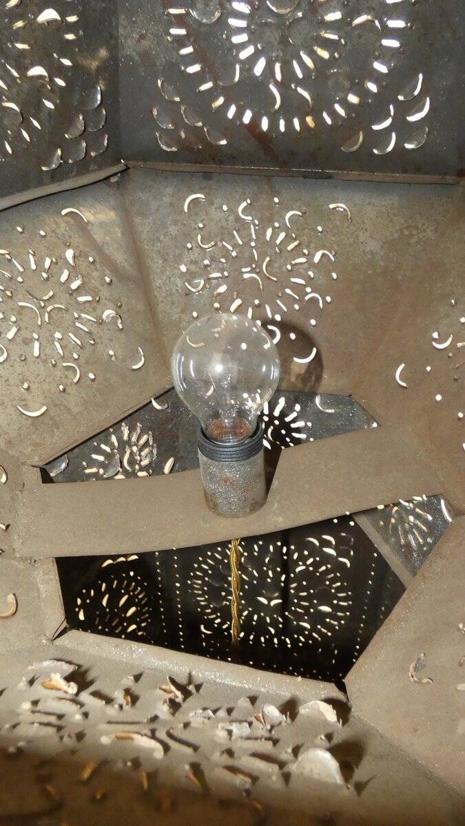 Large openwork metal floor lamps, Morocco, 1980s, set of 2