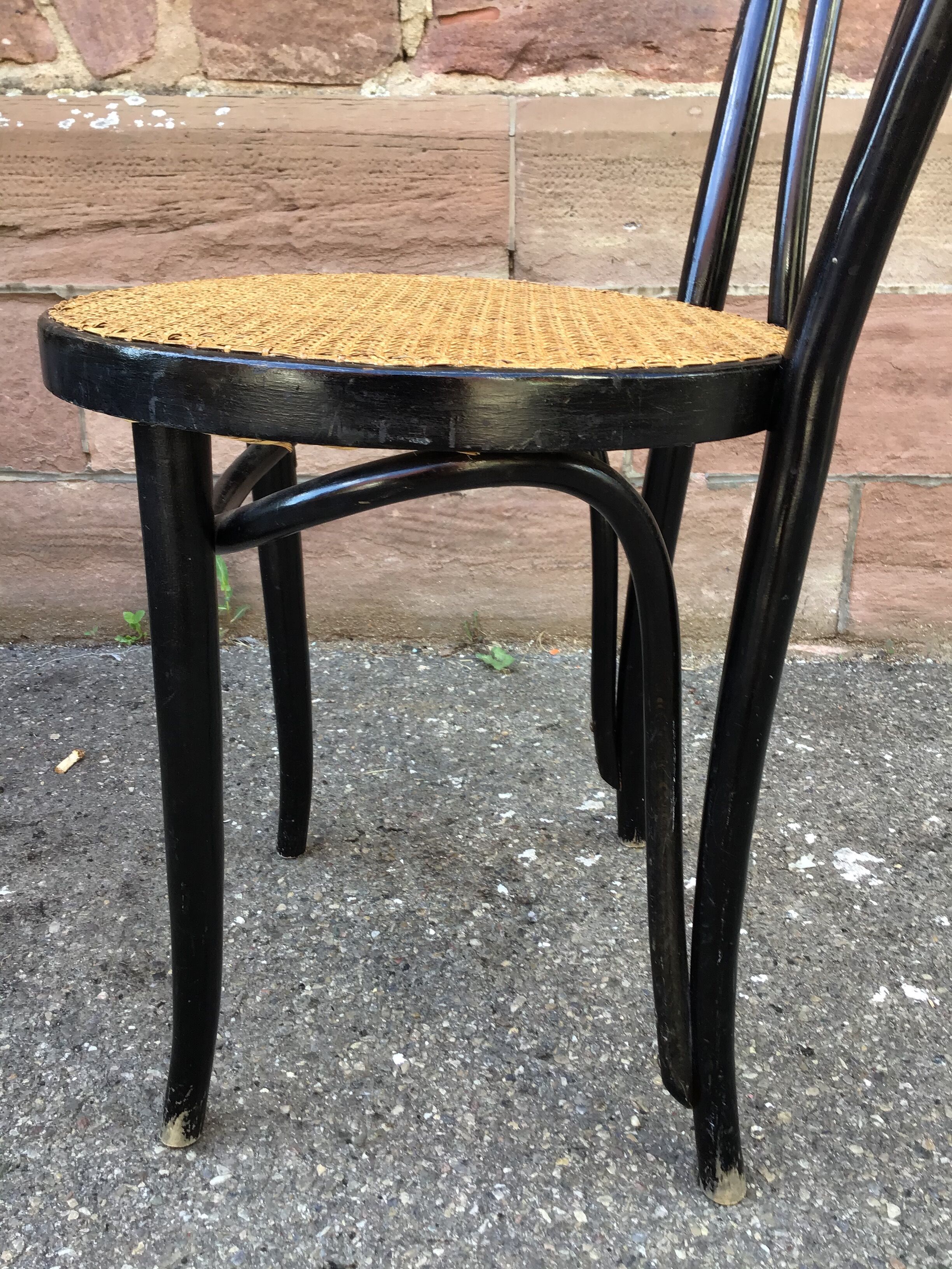 4 Viennese chairs curved wood Tuna blackened wood