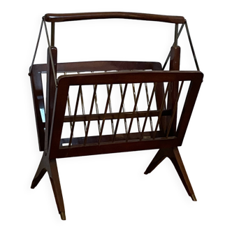 Vintage folding magazine rack Italian design 1960