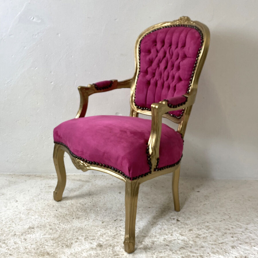 Gilded louis XV style armchair