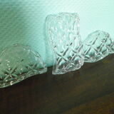 Aperitif servant, sauce, with 3 glass ravines and gold metal support - Design - 60s