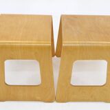 1990s Lisa Norinder Pair of Wooden Stools for Ikea, Sweden