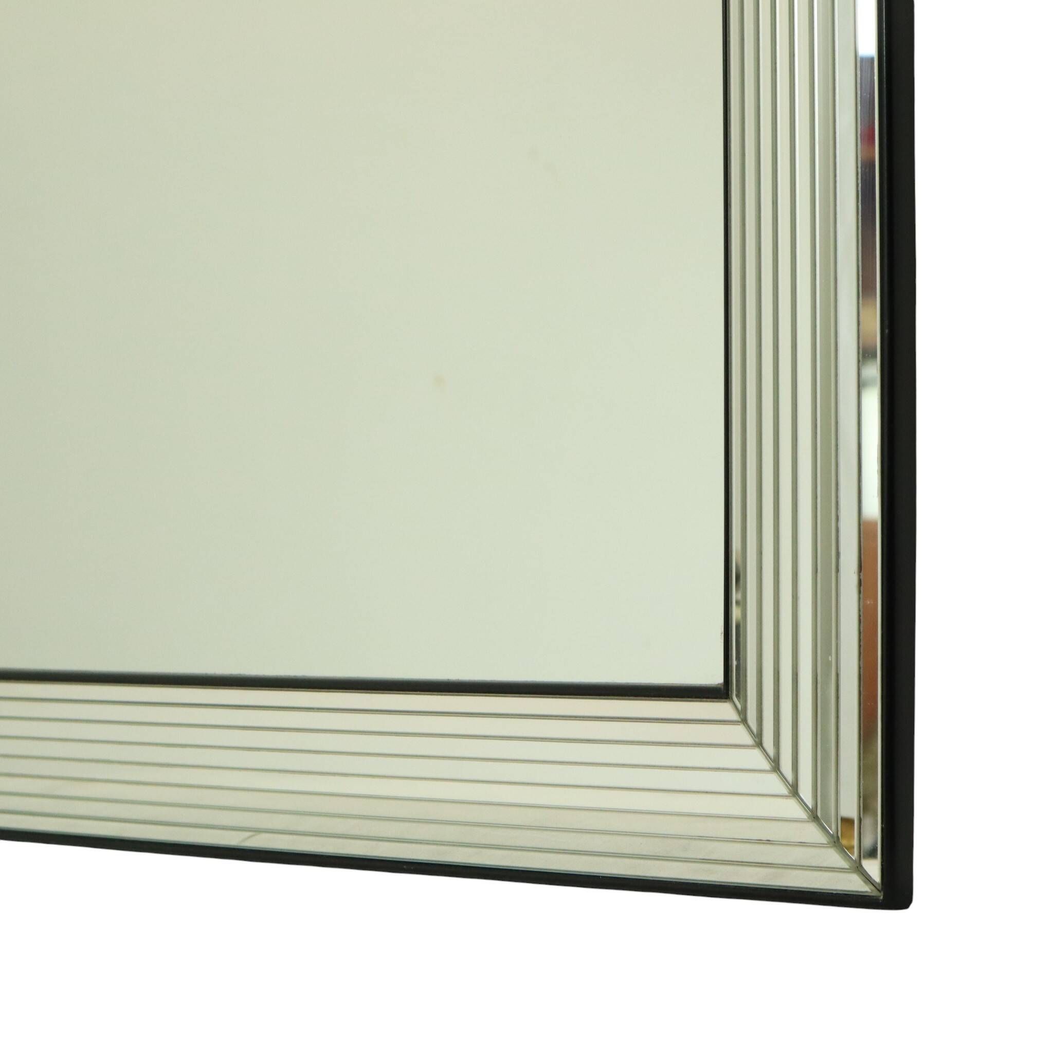 Vintage silver Deknudt mirror in Hollywood Regency style, 107 cm