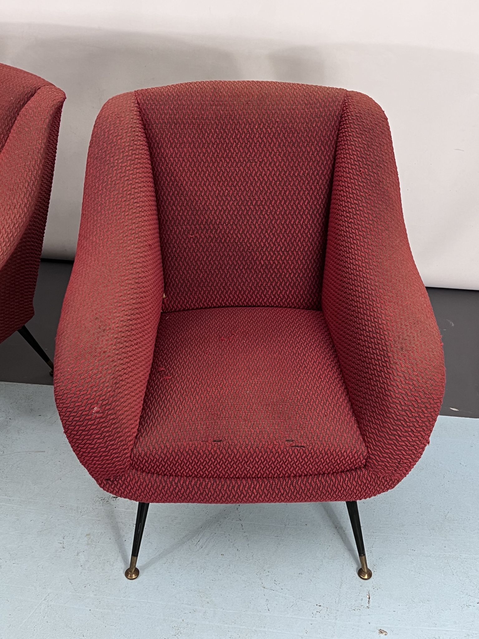 Mid-century pair of lounge chairs by Gigi Radice for Minotti, Italy 1950s