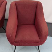 Mid-century pair of lounge chairs by Gigi Radice for Minotti, Italy 1950s
