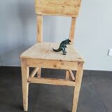 5 chaises en bois vintage
