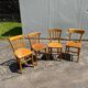 Set of 4 honey-colored bistro chairs