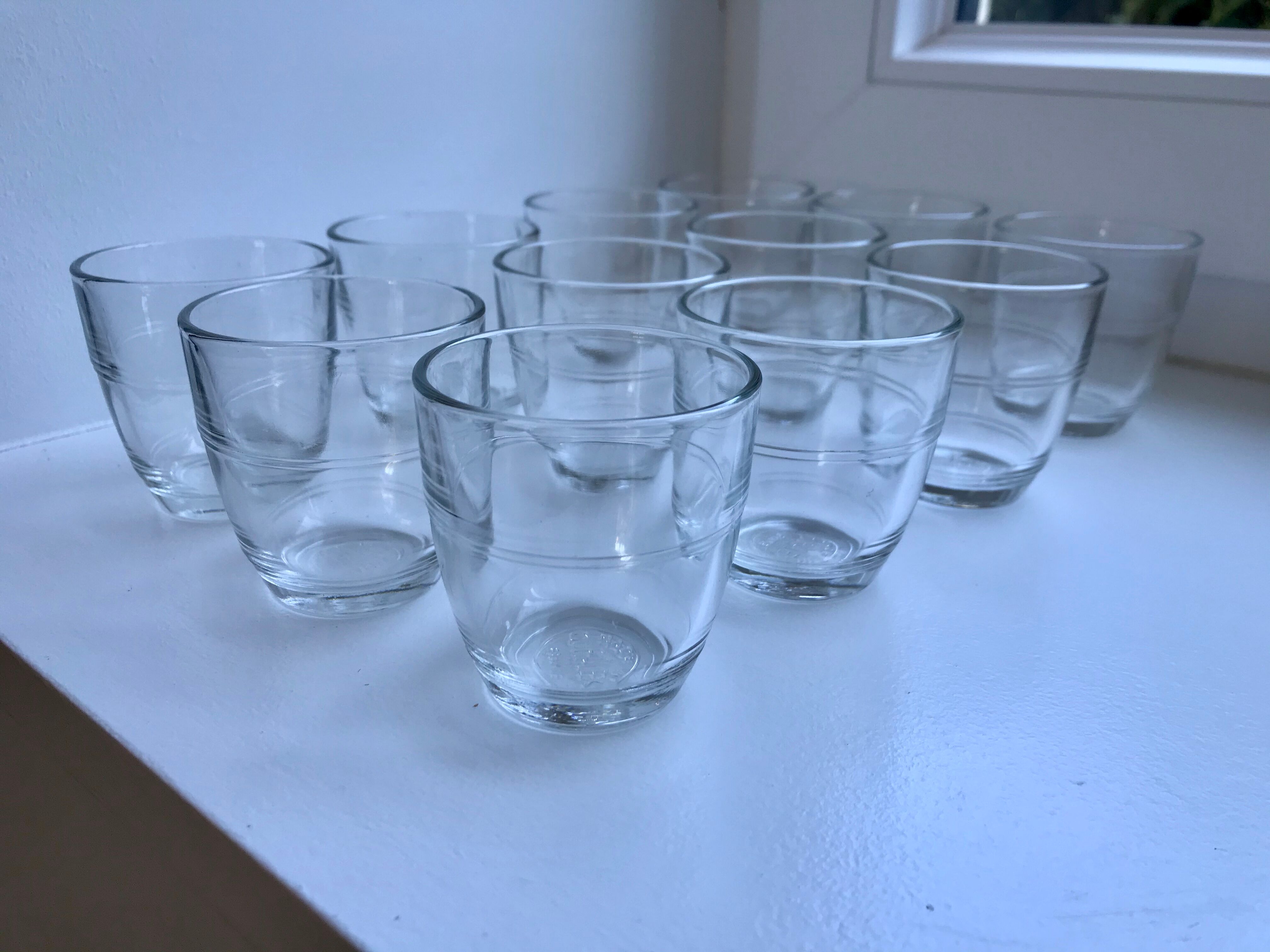 Set of 12 vintage Duralex vintage glasses for children