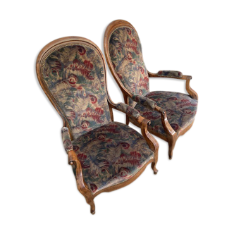 Paire de fauteuils Voltaire