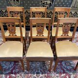 Suite of 6 Empire style chairs - Restaurarion