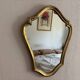 Vintage mirror 1960s Belgian rocaille style gilded wood - 61 x 49 cm