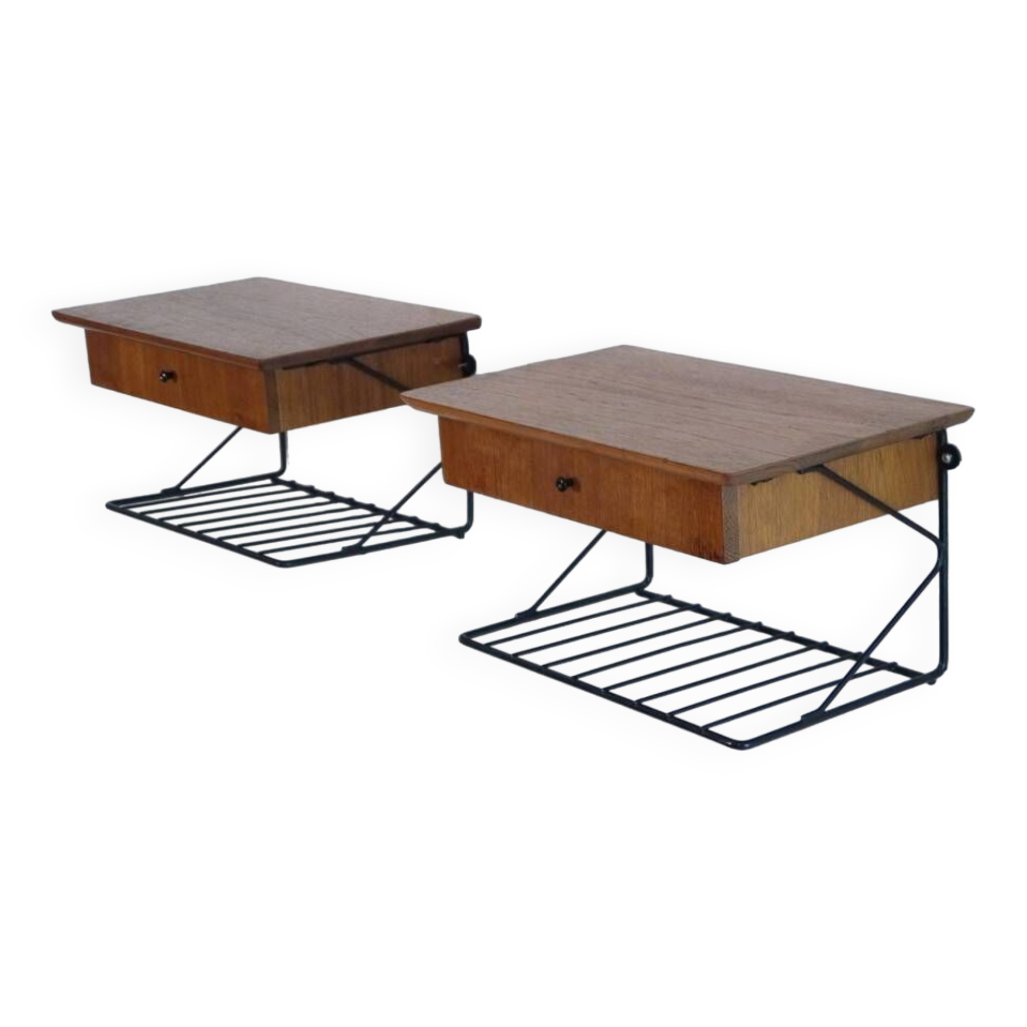 Paire de chevets à suspendre design scandinave 1960