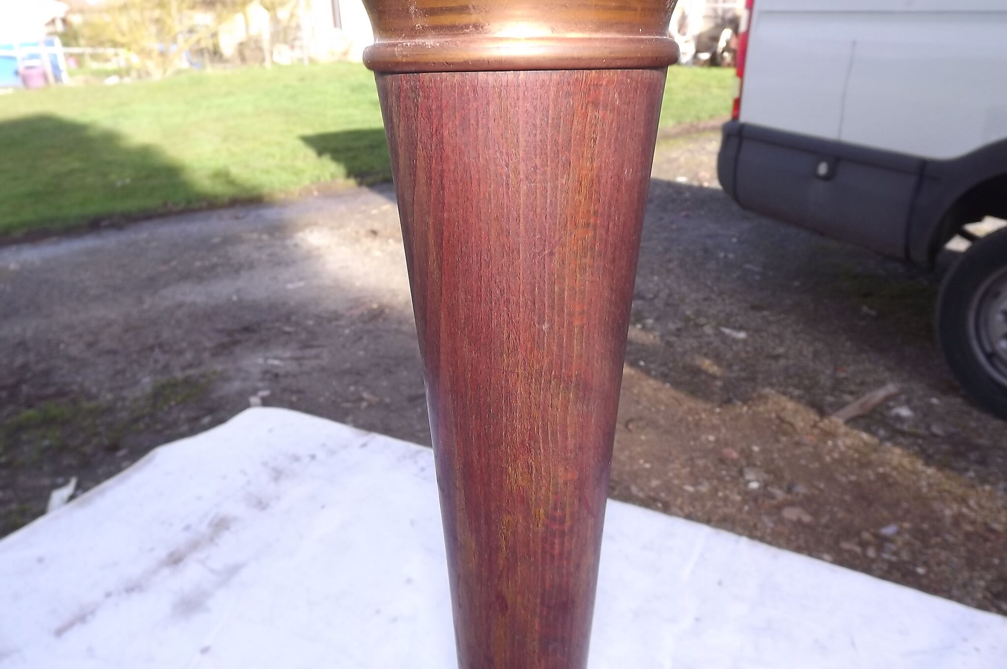 White opaline 50s Mazda lamp