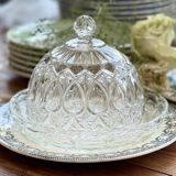 Crystal dish and bell