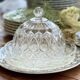 Plat et cloche en cristal