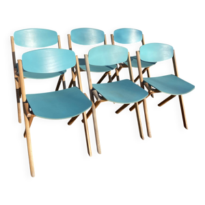 Lot de 6 chaises bois