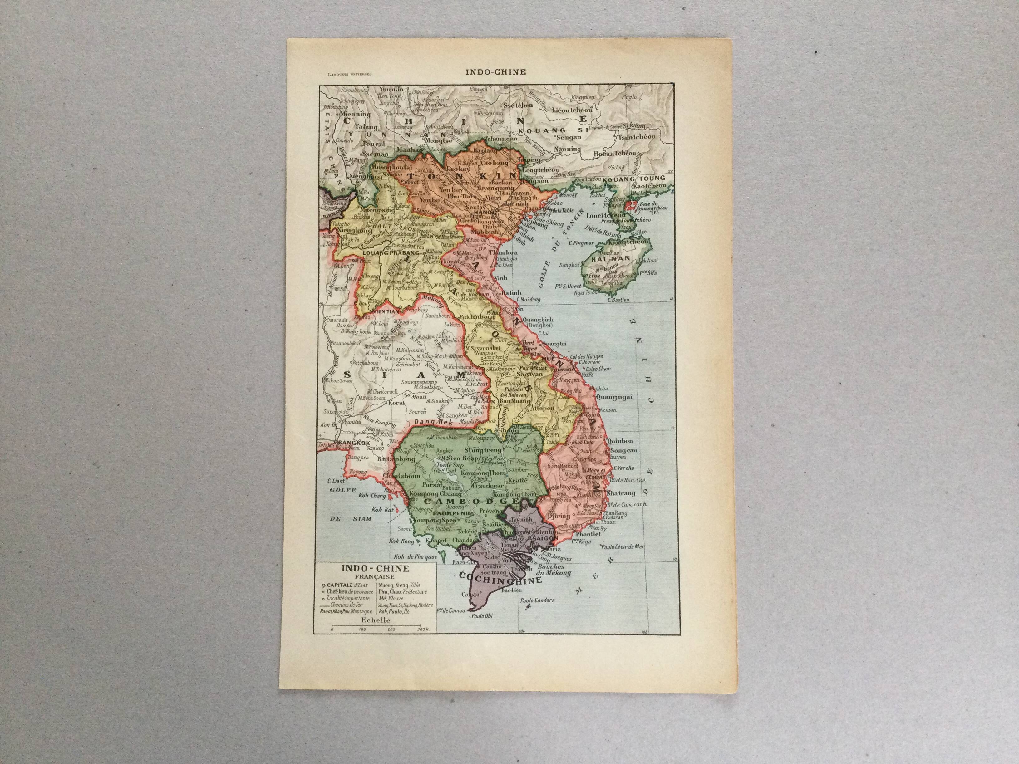 Vintage impression of indo-china history.