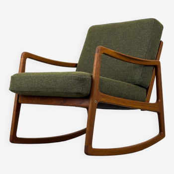 Danish Teak Rocking Chair by Ole Wanscher for France & Son, 1960s