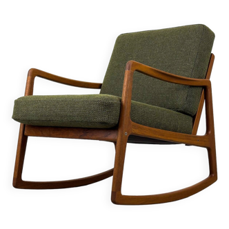 Danish Teak Rocking Chair by Ole Wanscher for France & Son, 1960s