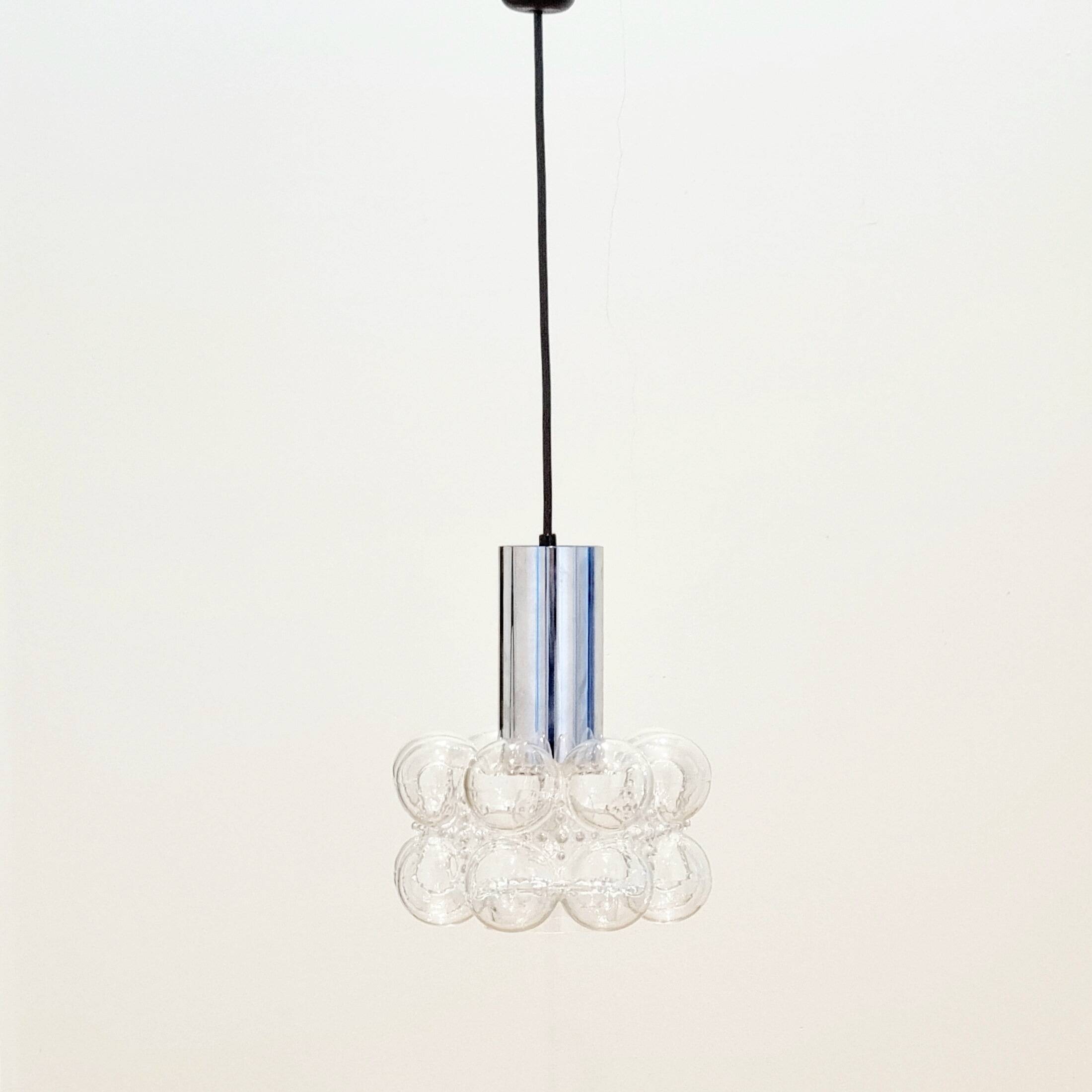 Plafonnier en verre à bulles du milieu du siècle par Helena Tynell pour Limburg, années 1960