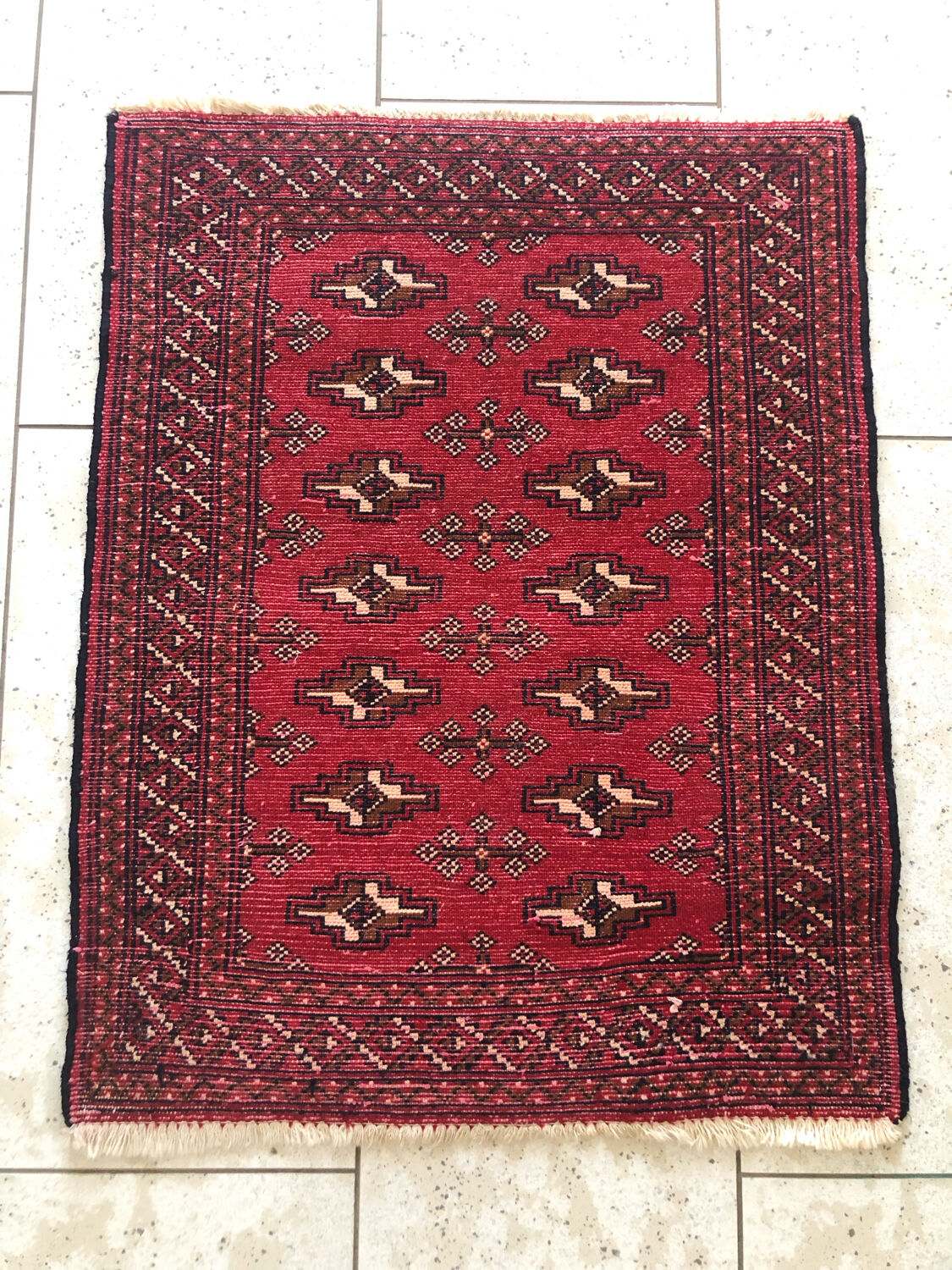 Tapis style persan 85x66 rouge