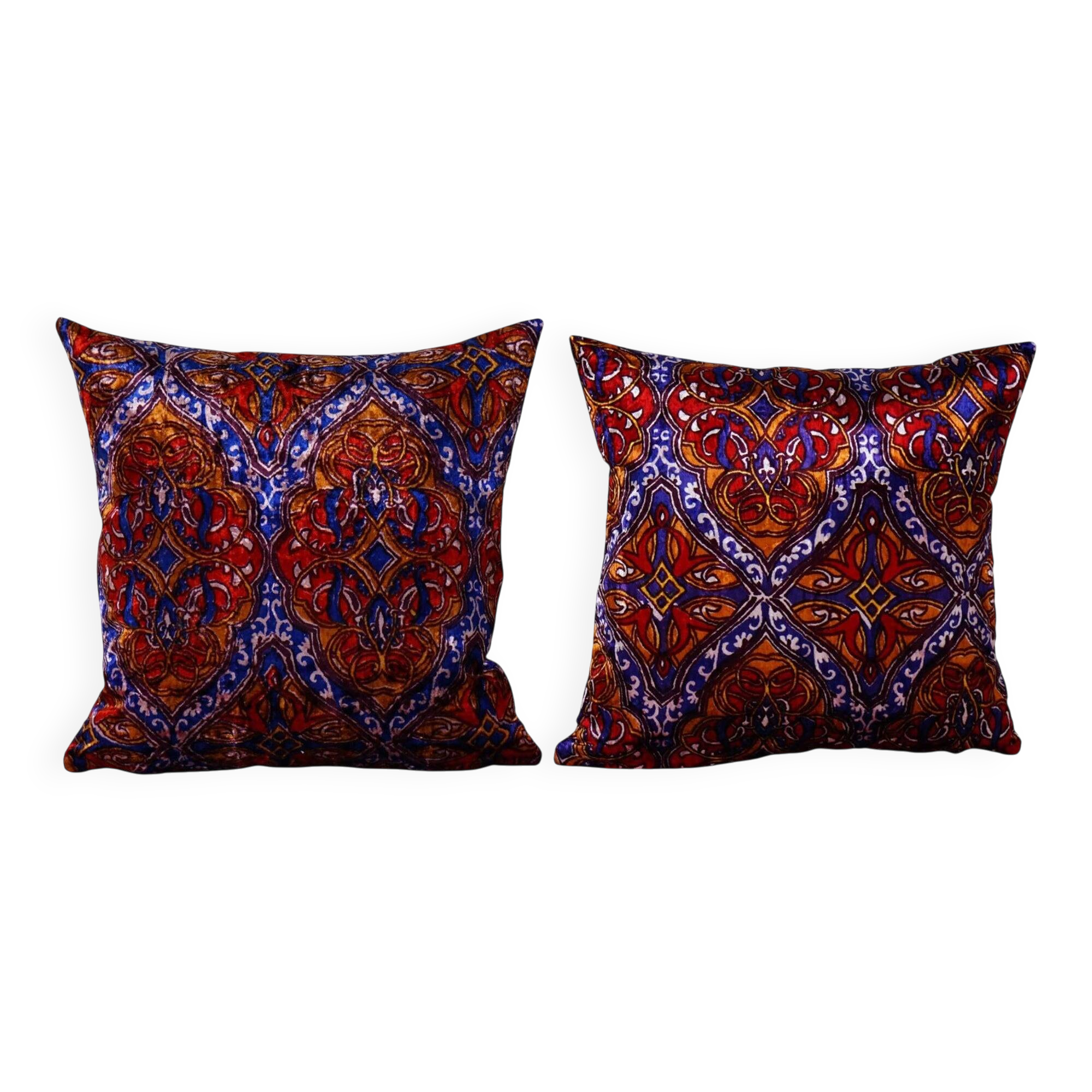 Set of 2 vintage Turkish cushion covers 51x51 cm