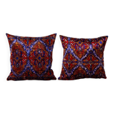 Set of 2 vintage Turkish cushion covers 51x51 cm