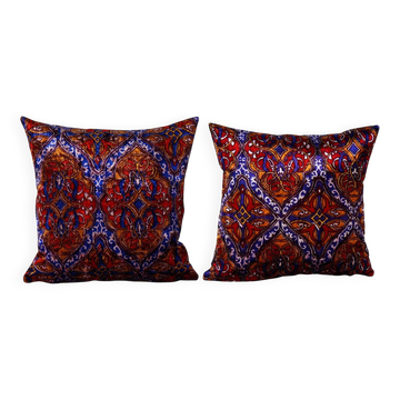 Lot de 2 housses de coussin turque vintage 51x51 cm