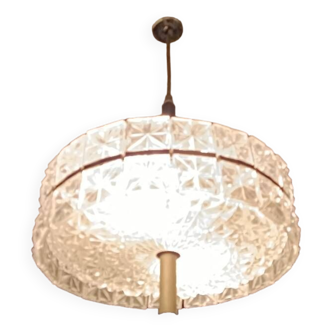 Space age vintage glass pendant light