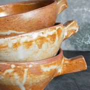 Three vintage marais sandstone bowls