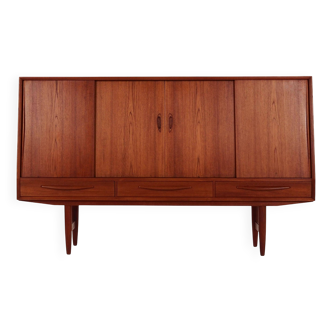 Teak highboard, Danish design, 1970s, production: Denmark