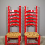Spanish high chairs, 1940s, set of 2