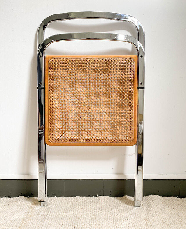 Folding chair cannage Giorgio Cattelan