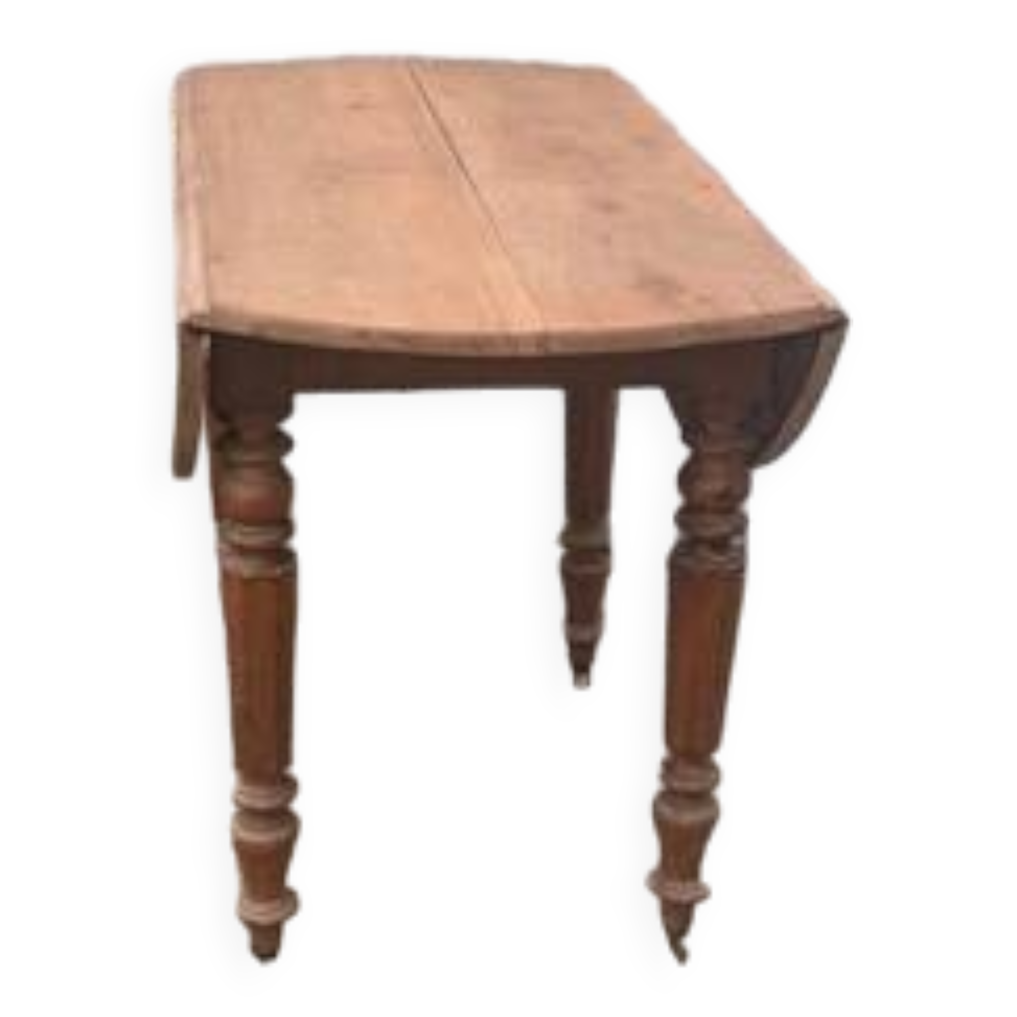 Round table with folding sides