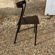 Series of 4 black iron chairs