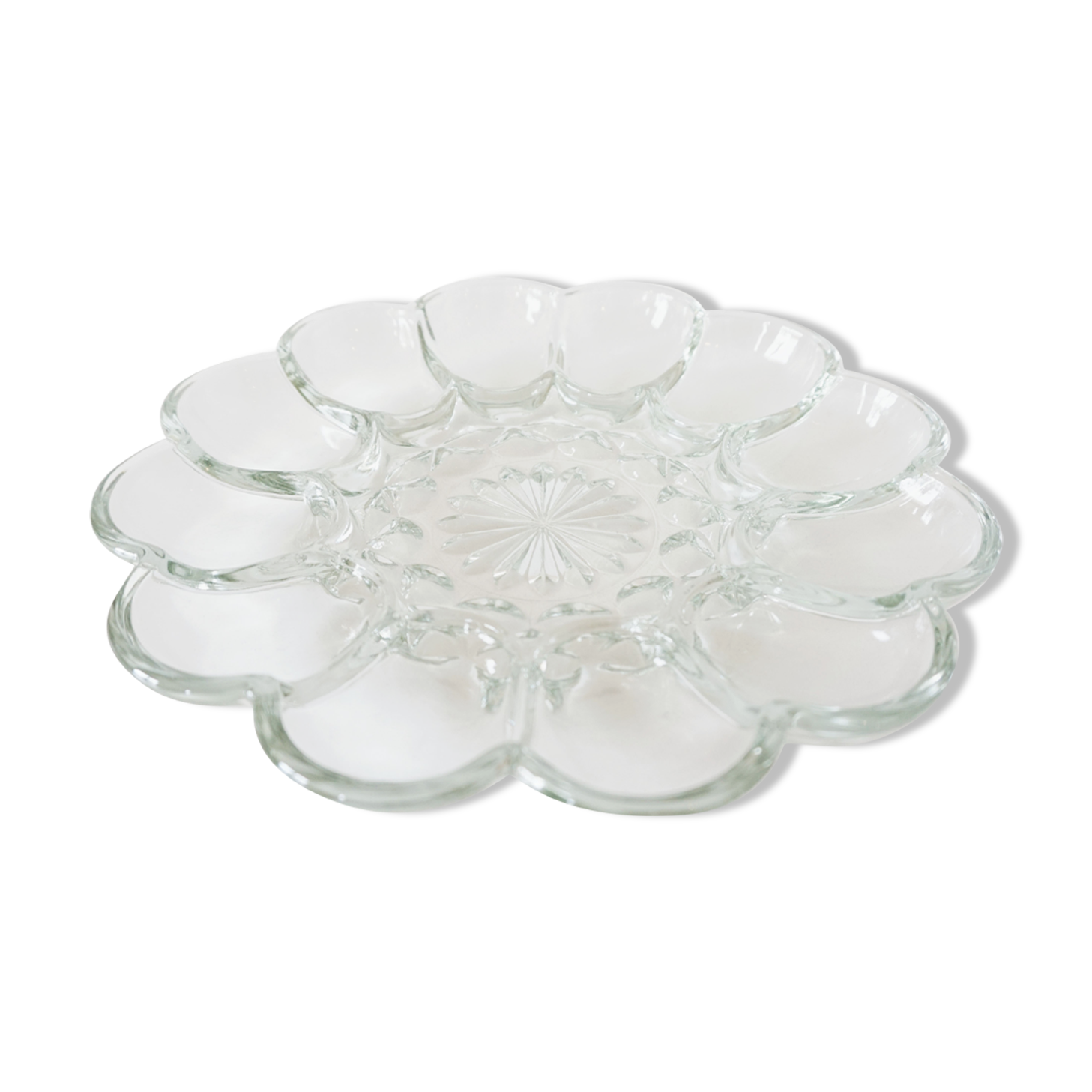 Flower glass presentation plates