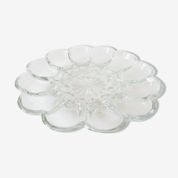 Flower glass presentation plates