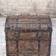 Chest or travel trunk in wood and wrought iron, 18th century