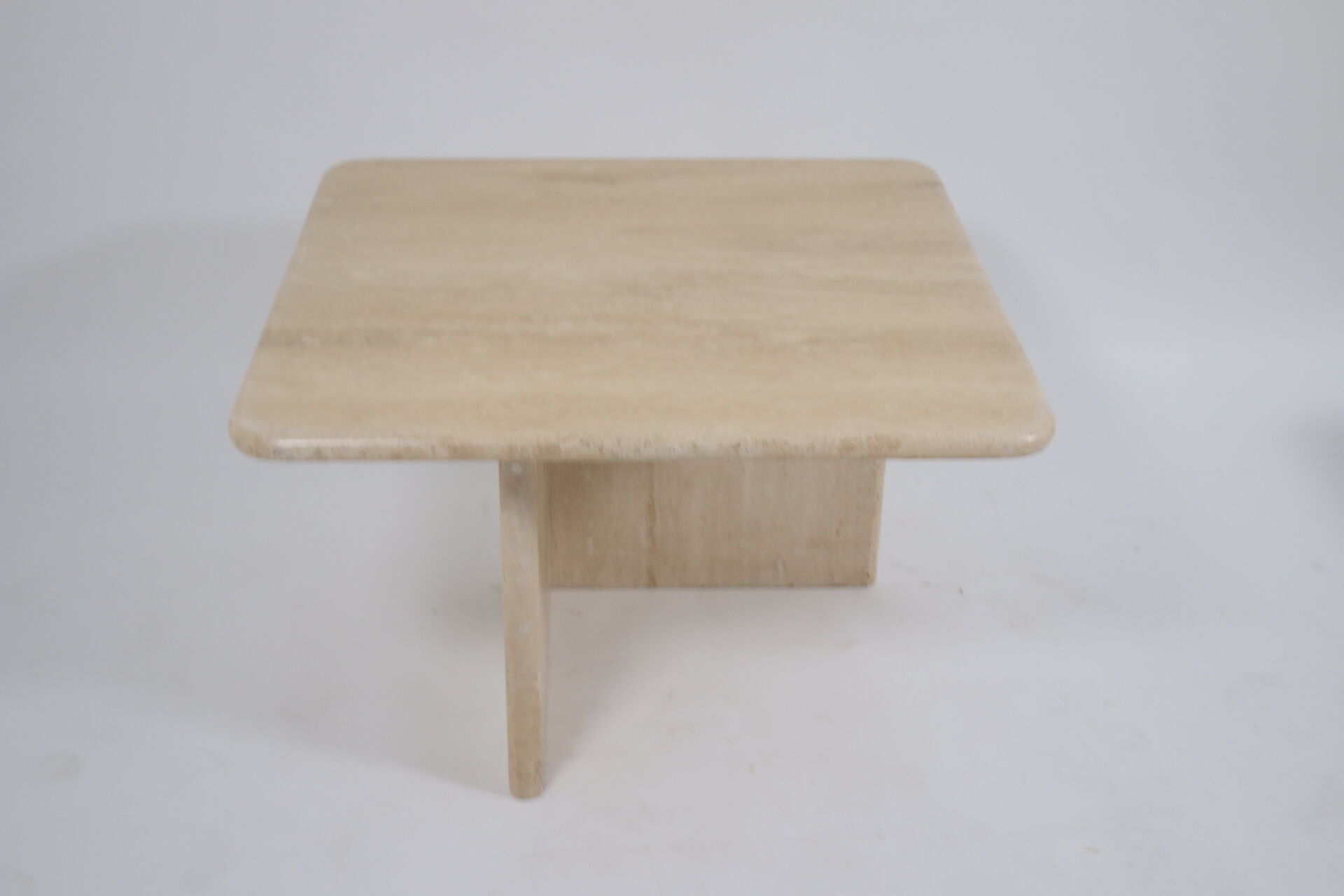 French travertine marble table set 1960