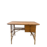 Bureau en rotin vintage Louis Sognot