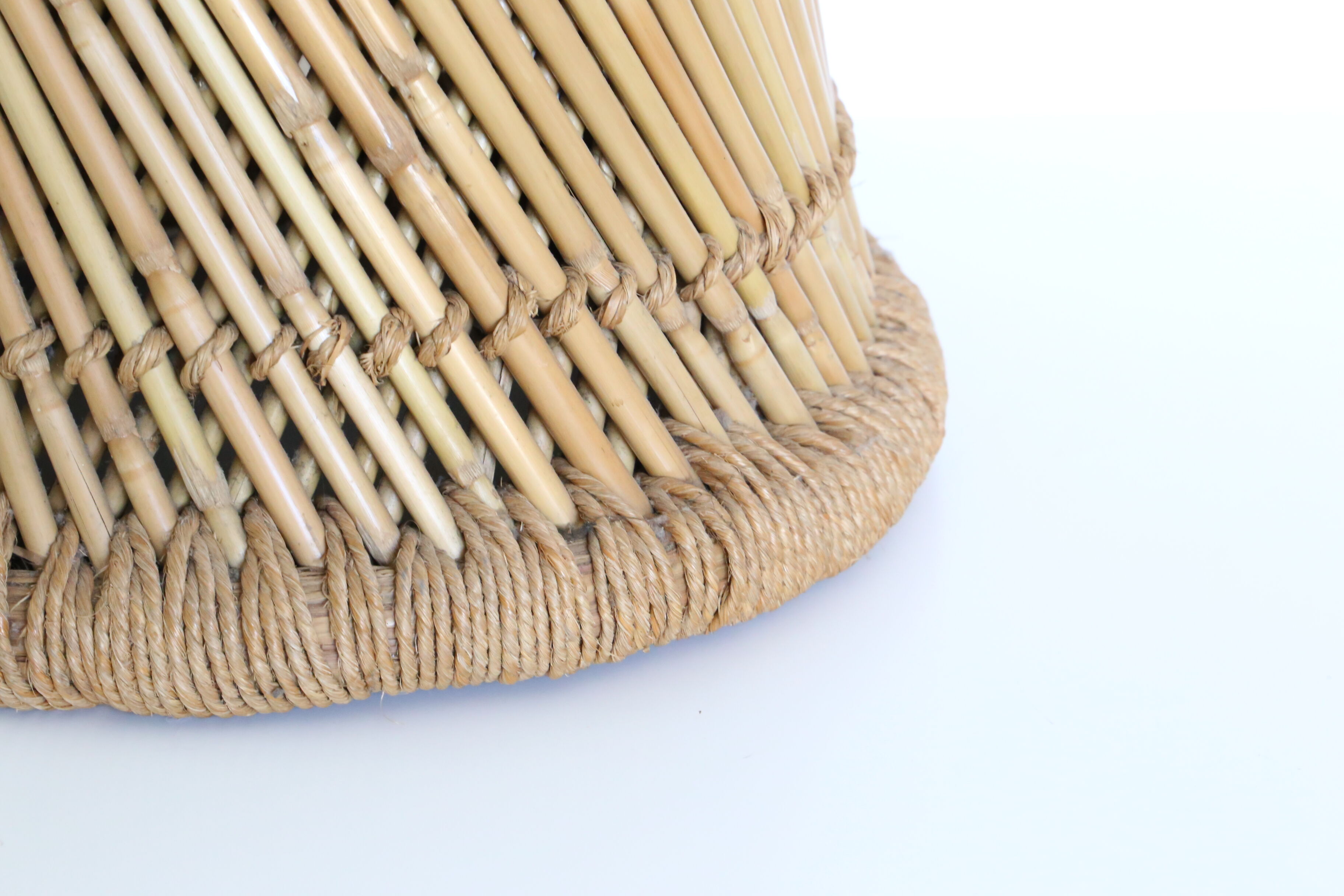 Rattan and rope, vintage, 1950