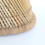 Rattan and rope, vintage, 1950