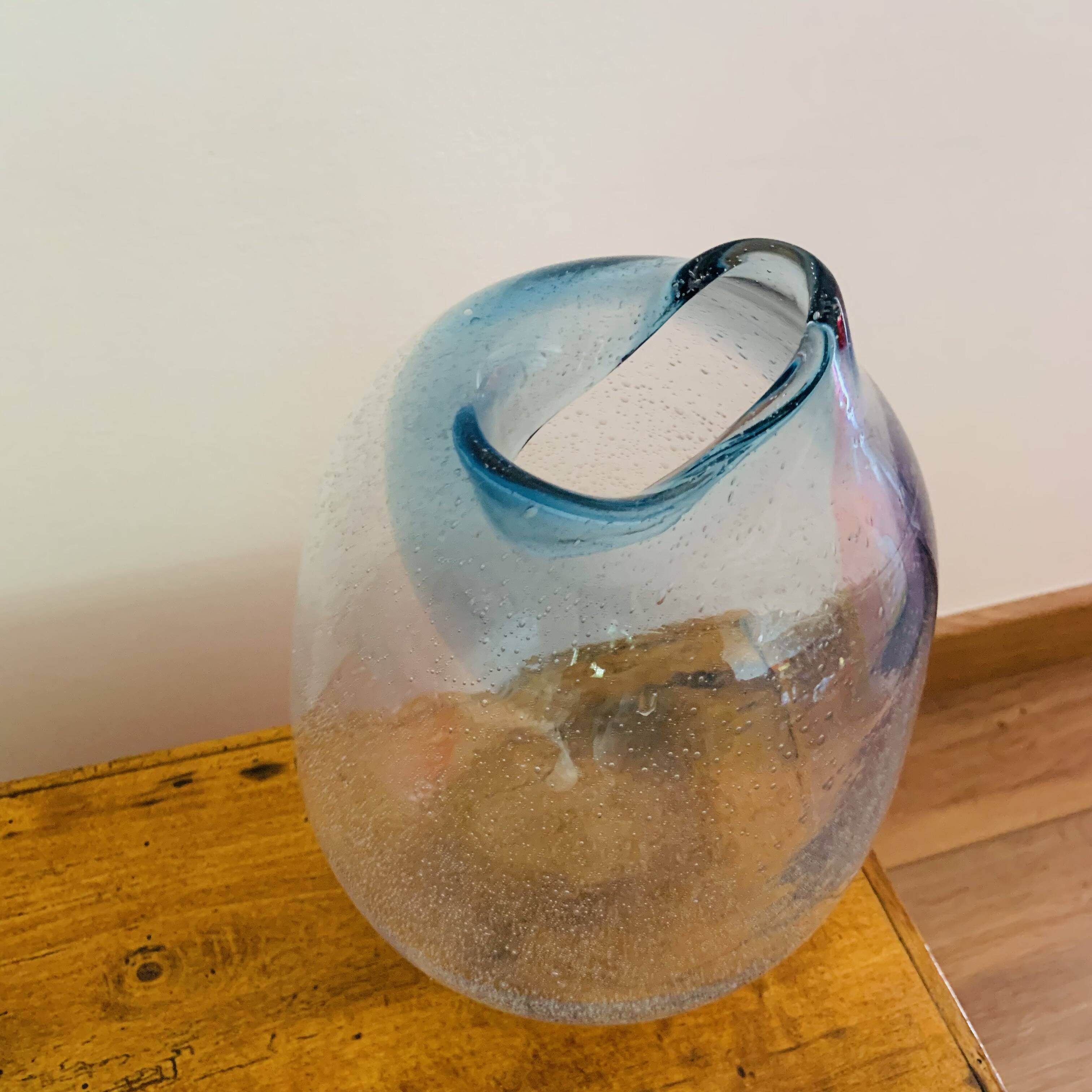 Bubble glass vase