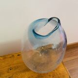 Vase en verre bullé