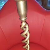 Twisted bronze candlestick