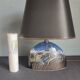 Table lamp with its vintage ceramic lampshade
